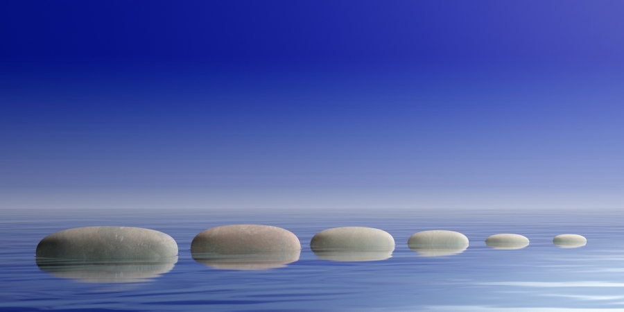 Rocks in water